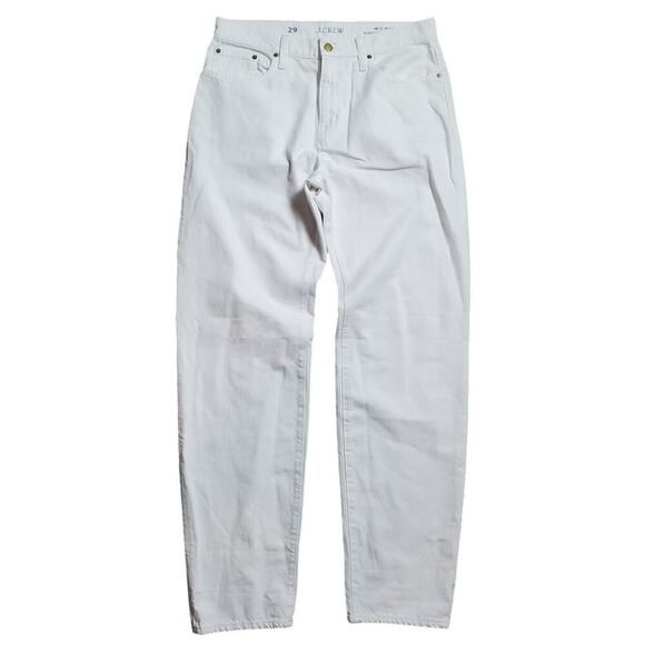 J. Crew Women Mid-Rise Slouchy Straight White Denim Jeans Size 29 New With Tag - Picture 1 of 10